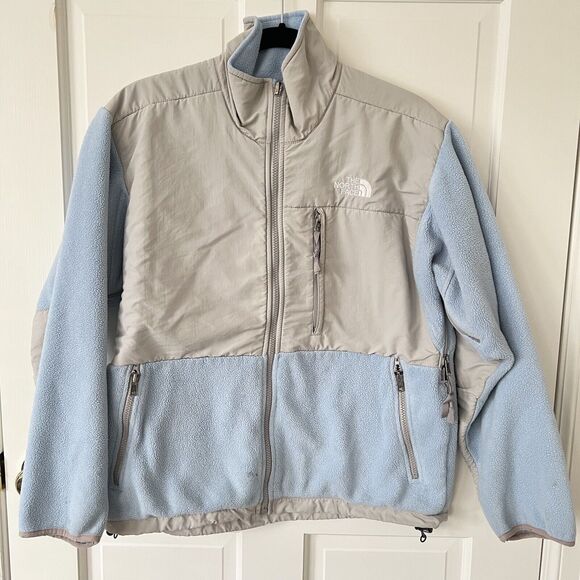 The North Face Womens Denali Polartec Fleece Zip Jacket Blue/Gray Size Medium - Picture 1 of 14